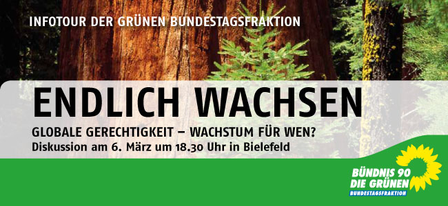 Endlich wachsen – Veranstaltung der grünen Bundestagsfraktion in Bielefeld