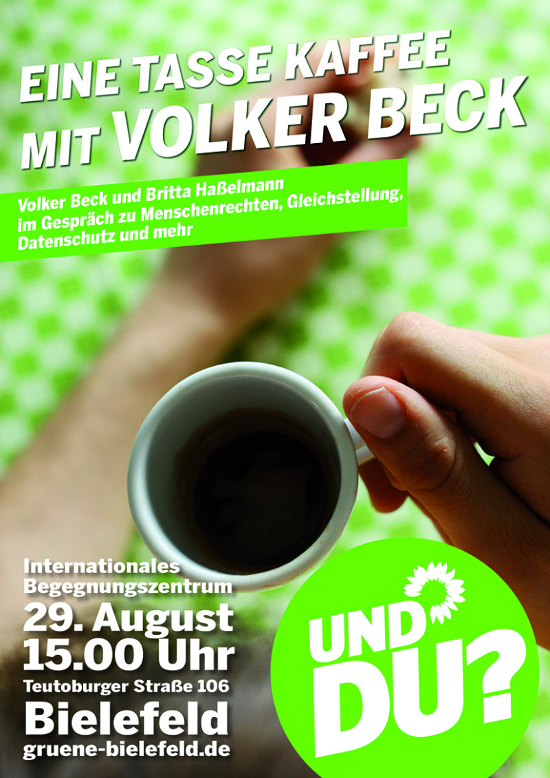 29.08.2013: Eine Tassse Kaffee mit Volker Beck