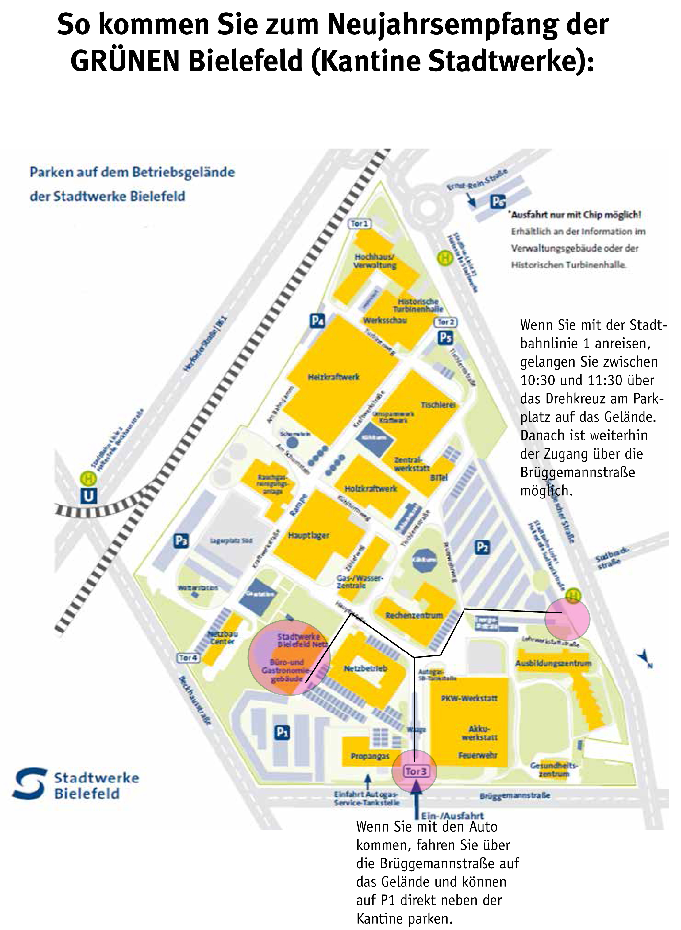 Zufahrt Neujahrsempfang