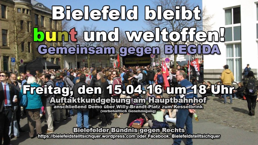 15.4.: Erneut BIEGIDA-Kundgebung angemeldet
