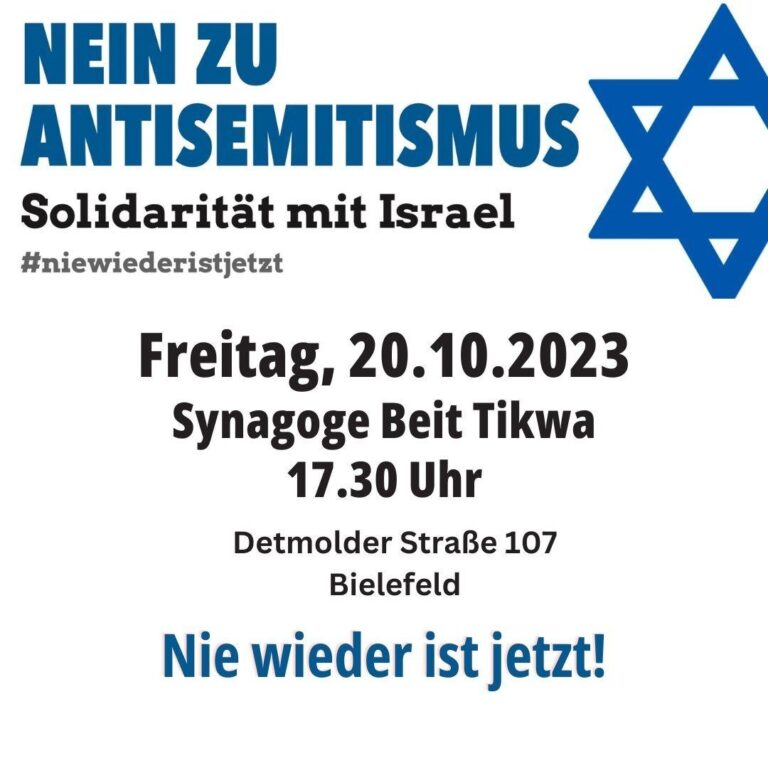 20.10.: Mahnwache vor der Synagoge