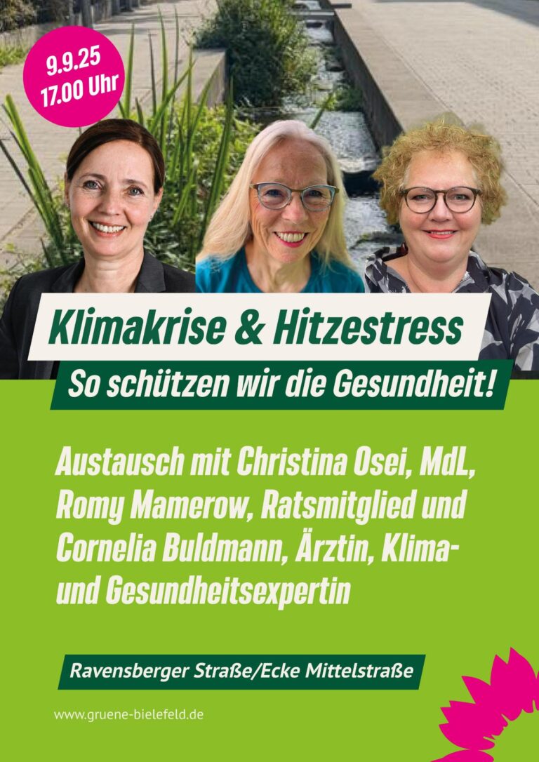 9.09.: Klimakrise & Hitzestress: So schützen wir die Gesundheit!
