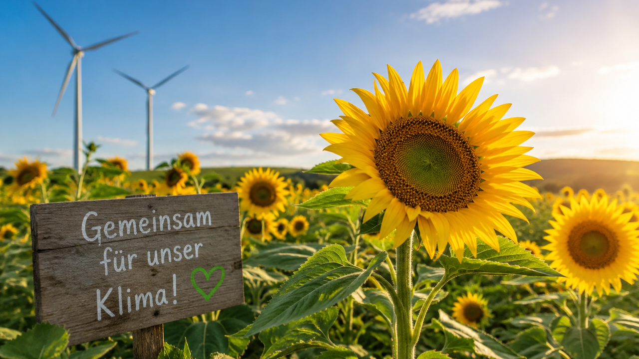 Sonnenblumen für Klimaschutz