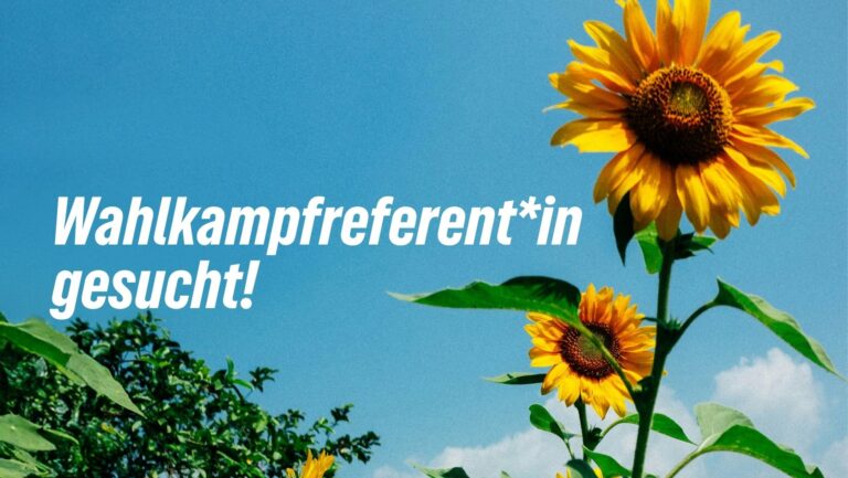 Stellenausschreibung: Wir suchen eine*n Wahlkampfreferent*in!