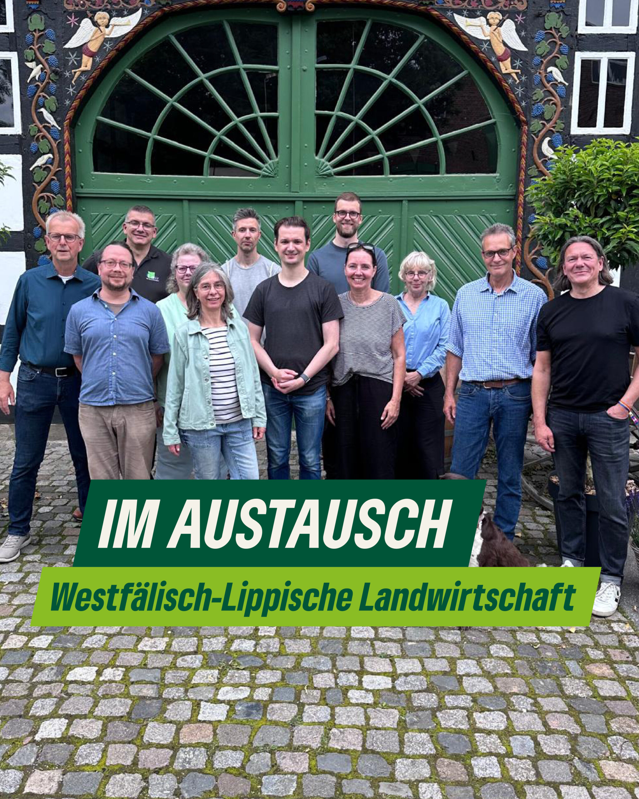 Arbeitskreis Wirtschaft der Grünen vor Ort beim Hof Upmeier zu Belzen mit der Landwirtschaft