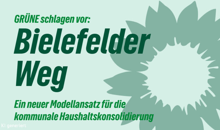 Haushaltskonsolidierung: GRÜNE setzen auf den Bielefelder Weg